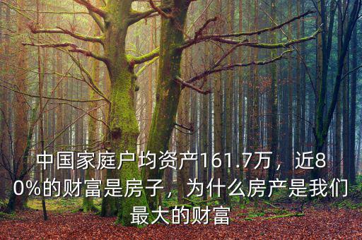 中國家庭戶均資產(chǎn)161.7萬，近80%的財(cái)富是房子，為什么房產(chǎn)是我們最大的財(cái)富
