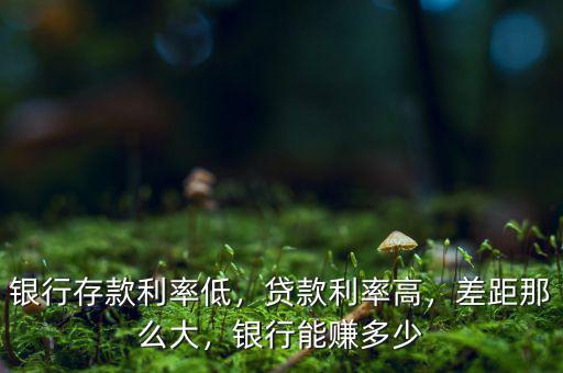 銀行存款利率低，貸款利率高，差距那么大，銀行能賺多少