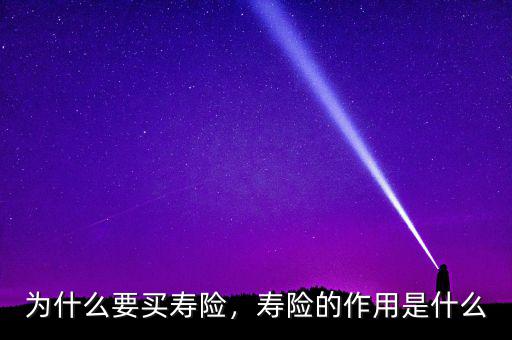 為什么要買壽險(xiǎn)，壽險(xiǎn)的作用是什么