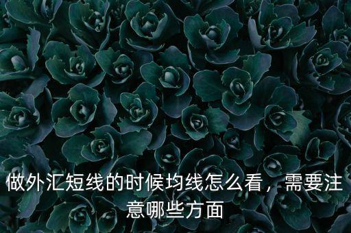 做外匯短線的時(shí)候均線怎么看，需要注意哪些方面