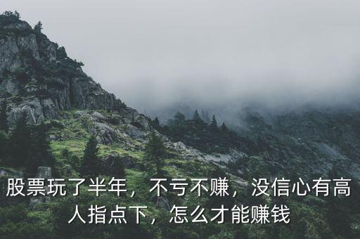 股票玩了半年，不虧不賺，沒(méi)信心有高人指點(diǎn)下，怎么才能賺錢
