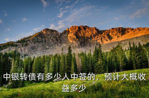 中銀轉(zhuǎn)債有多少人中簽的，預(yù)計(jì)大概收益多少