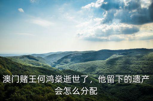 澳門賭王何鴻燊逝世了，他留下的遺產(chǎn)會怎么分配