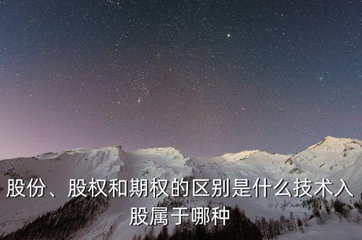 股份、股權(quán)和期權(quán)的區(qū)別是什么技術(shù)入股屬于哪種