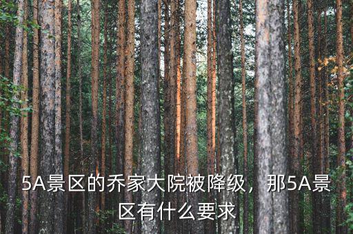 5A景區(qū)的喬家大院被降級，那5A景區(qū)有什么要求