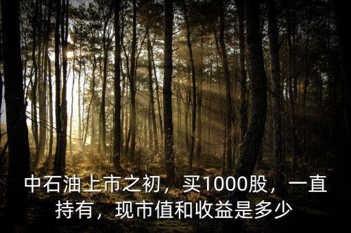 中石油上市之初，買1000股，一直持有，現(xiàn)市值和收益是多少
