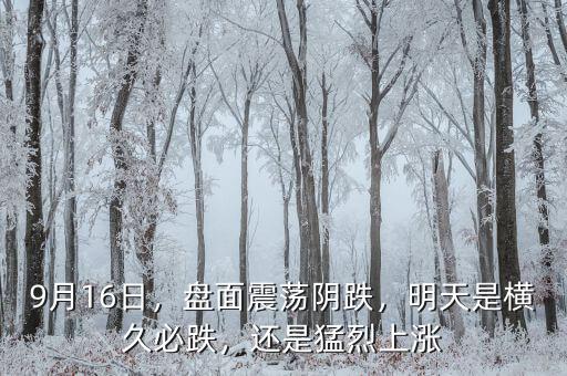 9月16日，盤面震蕩陰跌，明天是橫久必跌，還是猛烈上漲