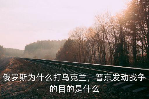 俄羅斯為什么打?yàn)蹩颂m，普京發(fā)動(dòng)戰(zhàn)爭的目的是什么