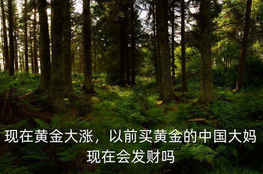 現(xiàn)在黃金大漲，以前買黃金的中國大媽現(xiàn)在會(huì)發(fā)財(cái)嗎