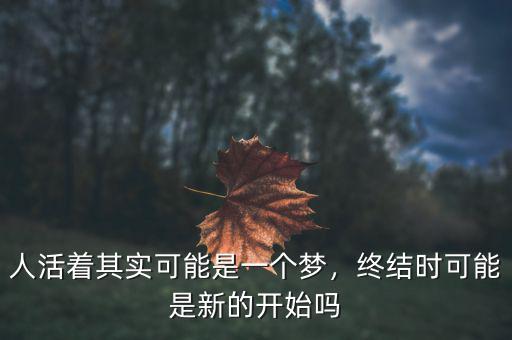 人活著其實(shí)可能是一個(gè)夢(mèng)，終結(jié)時(shí)可能是新的開始嗎