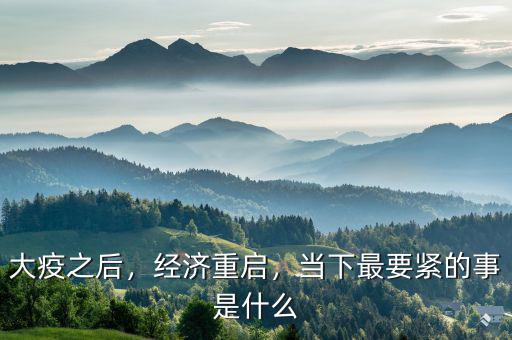大疫之后，經(jīng)濟(jì)重啟，當(dāng)下最要緊的事是什么