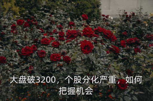 大盤破3200，個股分化嚴(yán)重，如何把握機會