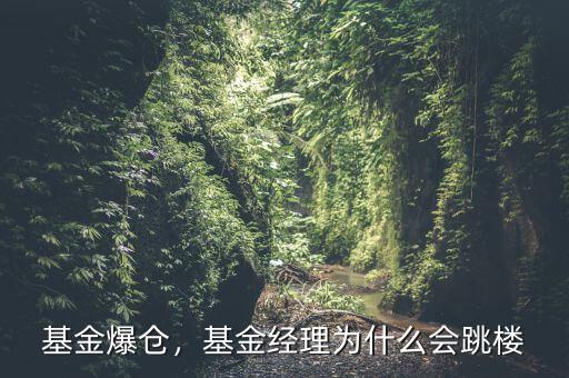 基金爆倉，基金經(jīng)理為什么會跳樓
