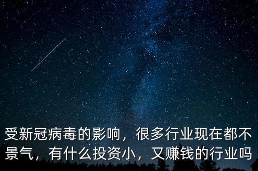 受新冠病毒的影響，很多行業(yè)現(xiàn)在都不景氣，有什么投資小，又賺錢的行業(yè)嗎
