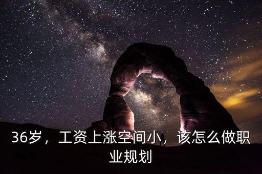 36歲，工資上漲空間小，該怎么做職業(yè)規(guī)劃