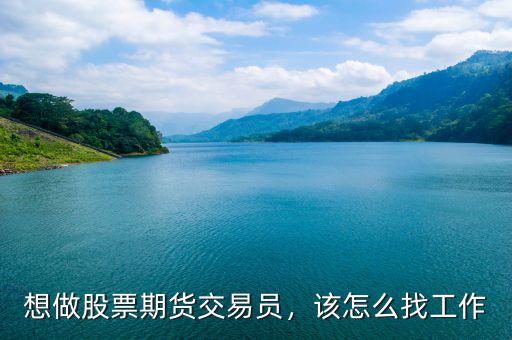 想做股票期貨交易員，該怎么找工作