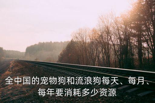 全中國的寵物狗和流浪狗每天、每月、每年要消耗多少資源