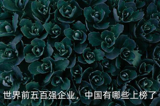 世界前五百?gòu)?qiáng)企業(yè)，中國(guó)有哪些上榜了