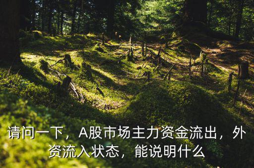 請(qǐng)問一下，A股市場主力資金流出，外資流入狀態(tài)，能說明什么