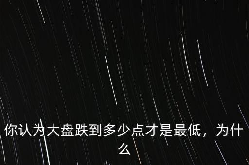 你認為大盤跌到多少點才是最低，為什么