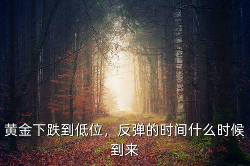 黃金下跌到低位，反彈的時間什么時候到來