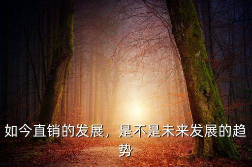 如今直銷的發(fā)展，是不是未來發(fā)展的趨勢