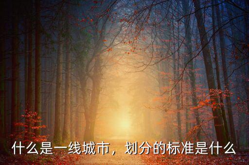 什么是一線城市，劃分的標(biāo)準(zhǔn)是什么