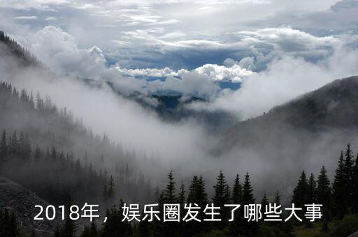 2018年，娛樂圈發(fā)生了哪些大事