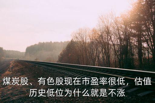 煤炭股、有色股現(xiàn)在市盈率很低，估值歷史低位為什么就是不漲