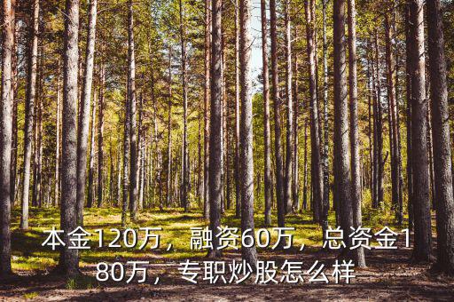 本金120萬(wàn)，融資60萬(wàn)，總資金180萬(wàn)，專職炒股怎么樣