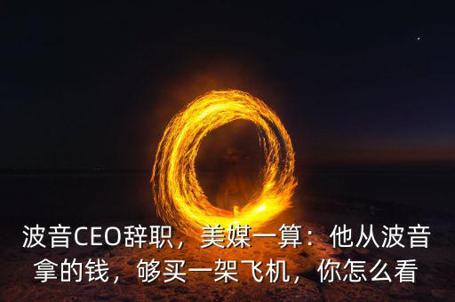波音CEO辭職，美媒一算：他從波音拿的錢，夠買一架飛機(jī)，你怎么看
