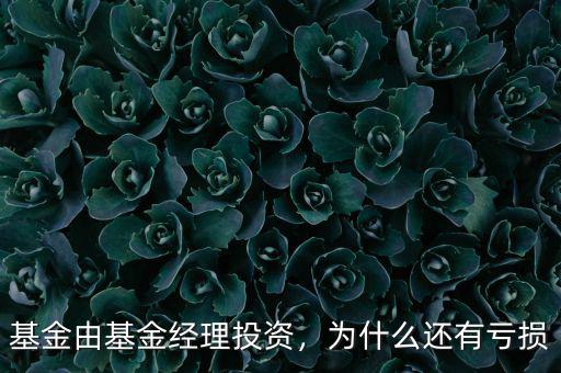 基金由基金經(jīng)理投資，為什么還有虧損