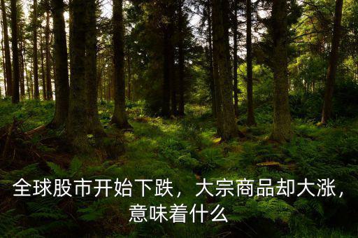 全球股市開始下跌，大宗商品卻大漲，意味著什么