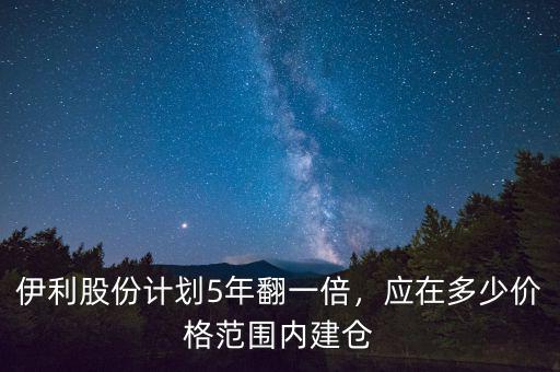 伊利股份計(jì)劃5年翻一倍，應(yīng)在多少價(jià)格范圍內(nèi)建倉