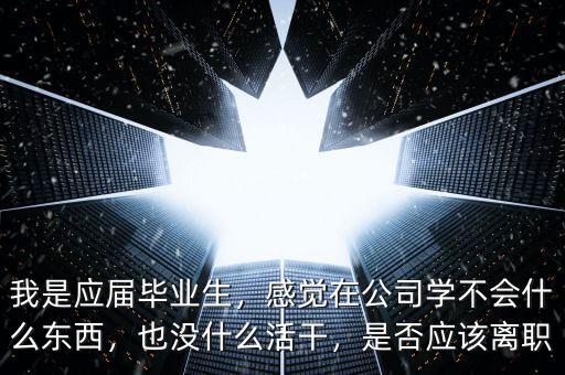 我是應(yīng)屆畢業(yè)生，感覺(jué)在公司學(xué)不會(huì)什么東西，也沒(méi)什么活干，是否應(yīng)該離職