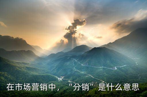在市場營銷中，“分銷”是什么意思
