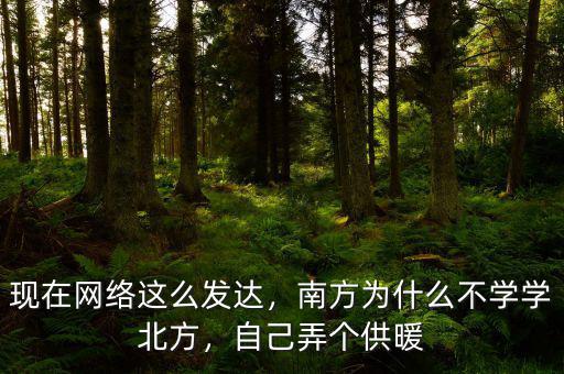 現(xiàn)在網(wǎng)絡(luò)這么發(fā)達(dá)，南方為什么不學(xué)學(xué)北方，自己弄個(gè)供暖