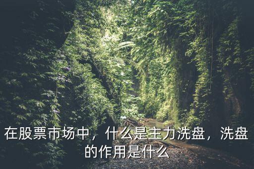在股票市場(chǎng)中，什么是主力洗盤，洗盤的作用是什么