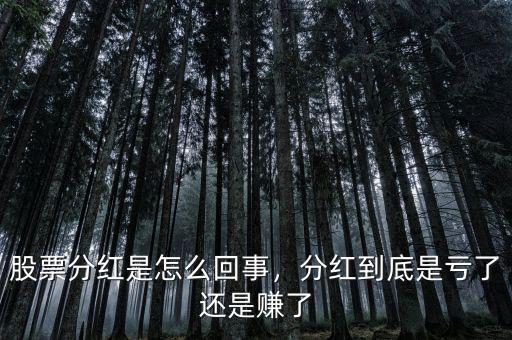 股票分紅是怎么回事，分紅到底是虧了還是賺了