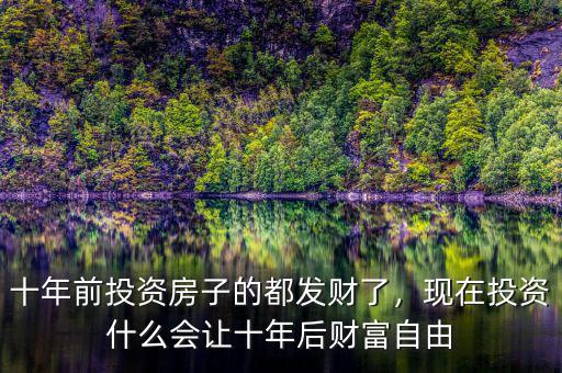 十年前投資房子的都發(fā)財(cái)了，現(xiàn)在投資什么會(huì)讓十年后財(cái)富自由