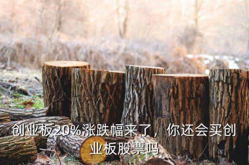創(chuàng)業(yè)板20%漲跌幅來了，你還會買創(chuàng)業(yè)板股票嗎