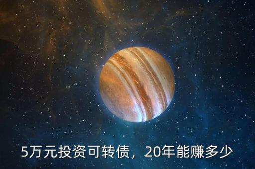 5萬(wàn)元投資可轉(zhuǎn)債，20年能賺多少