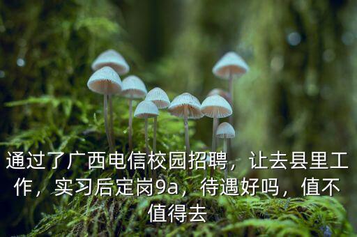 通過了廣西電信校園招聘，讓去縣里工作，實(shí)習(xí)后定崗9a，待遇好嗎，值不值得去