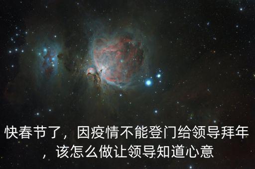 快春節(jié)了，因疫情不能登門(mén)給領(lǐng)導(dǎo)拜年，該怎么做讓領(lǐng)導(dǎo)知道心意