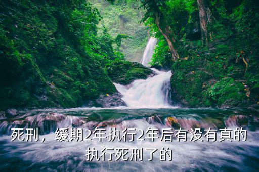 死刑，緩期2年執(zhí)行2年后有沒有真的執(zhí)行死刑了的