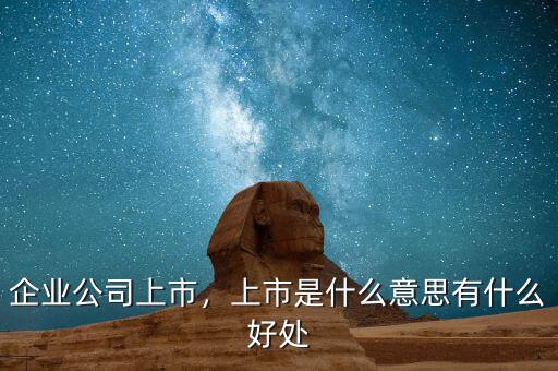 企業(yè)公司上市，上市是什么意思有什么好處