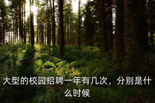 大型的校園招聘一年有幾次，分別是什么時候