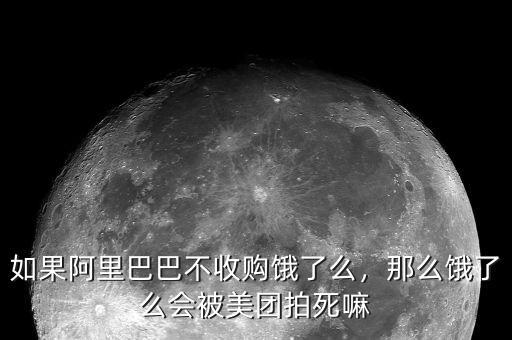 如果阿里巴巴不收購餓了么，那么餓了么會被美團(tuán)拍死嘛