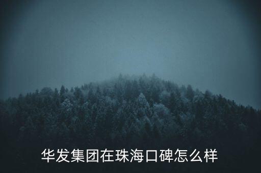 華發(fā)集團在珠?？诒趺礃? class=