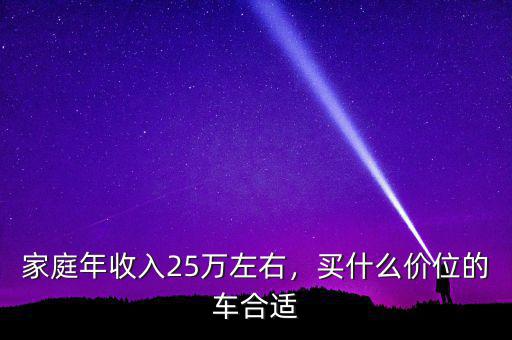 家庭年收入25萬左右，買什么價位的車合適